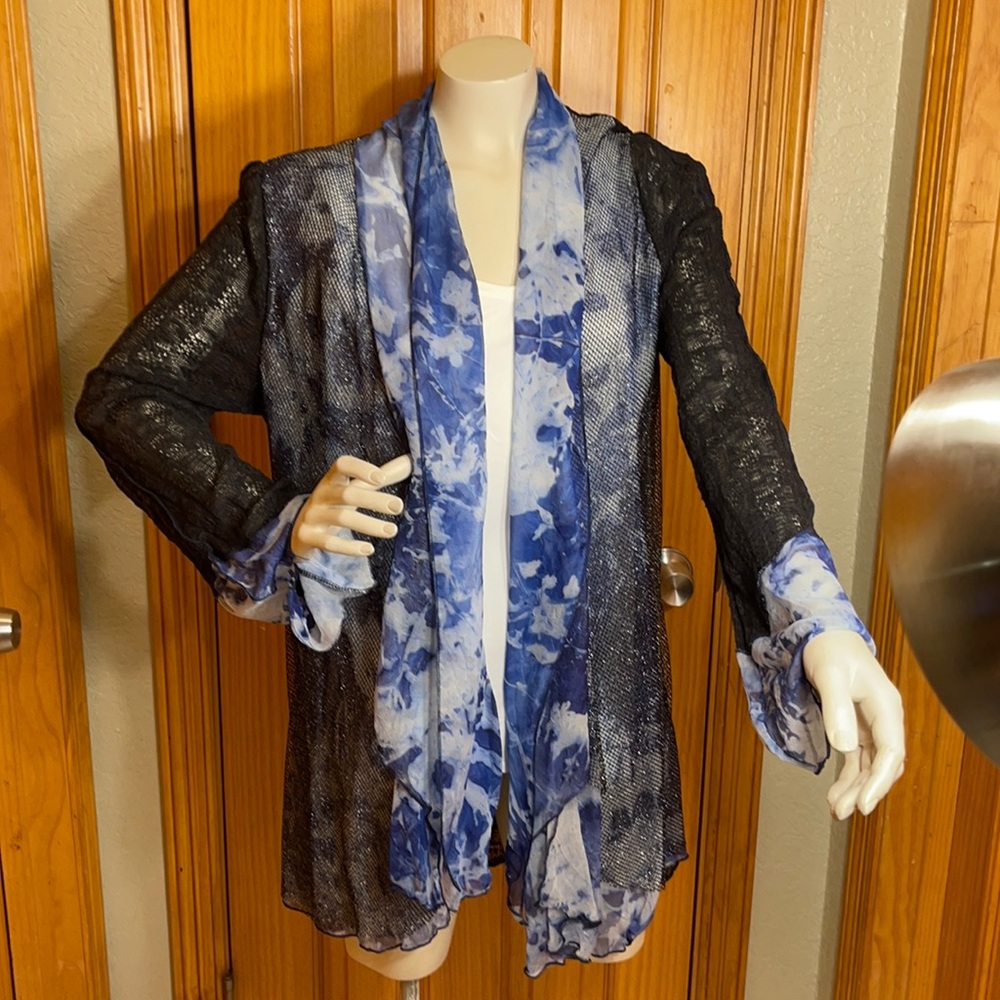 NWT Pretty Angel Blue and Black Small Cardigan